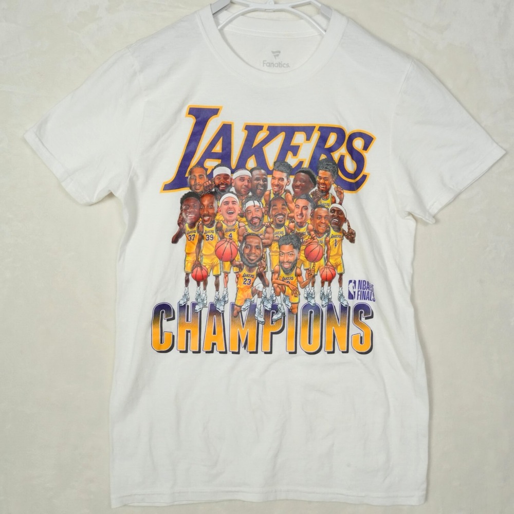 Fanatics Men's Los Angeles Lakers 2020 NBA Finals Champions Caricature T-Shirt S